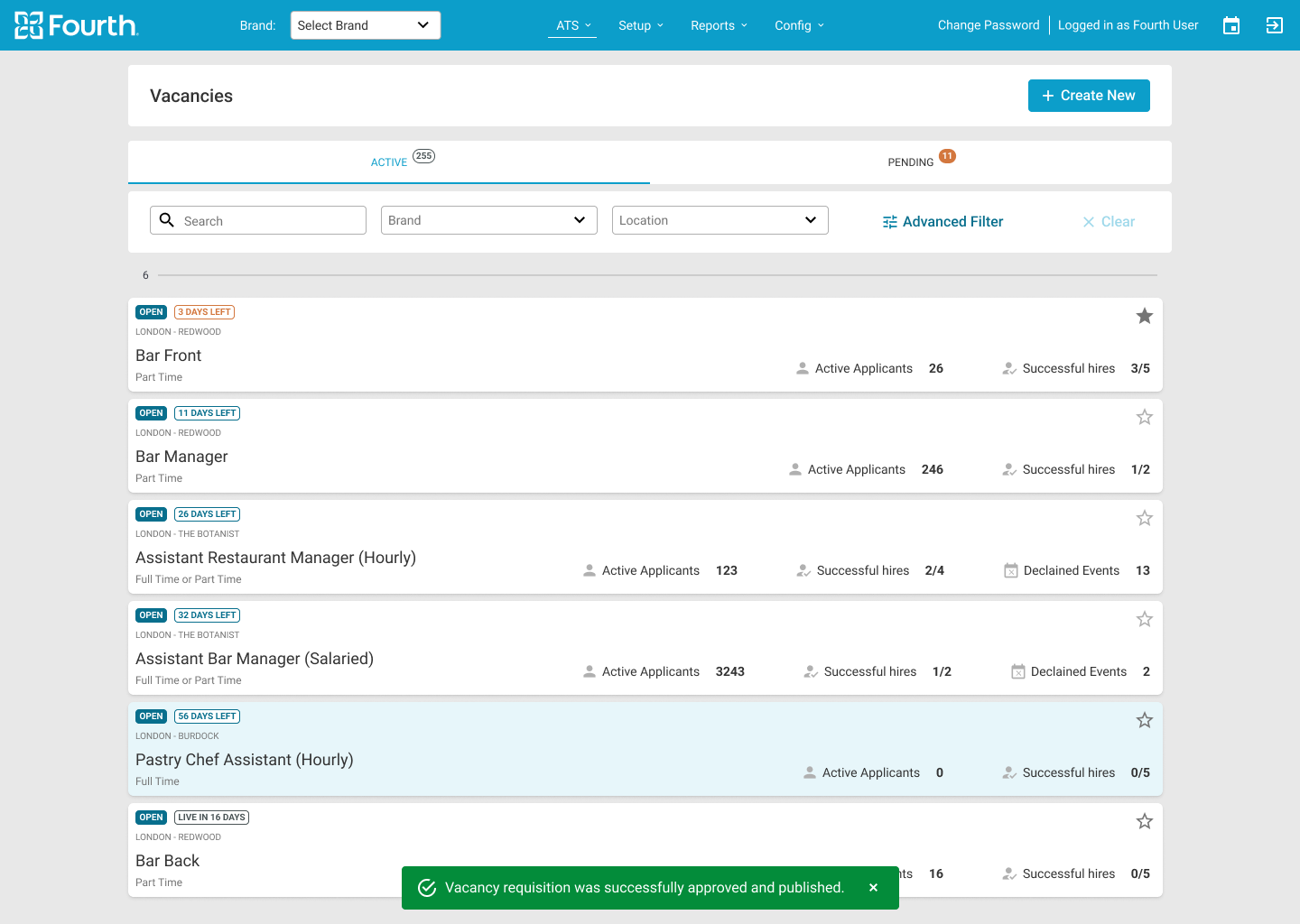 Approved & published Toast