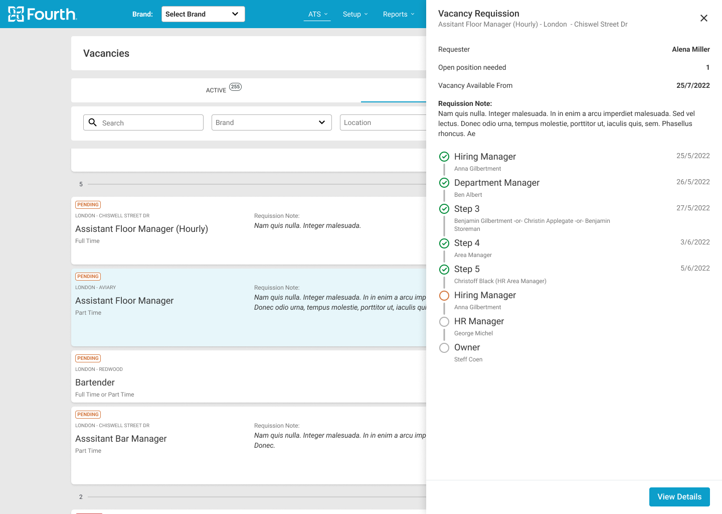 Prending - View Process
