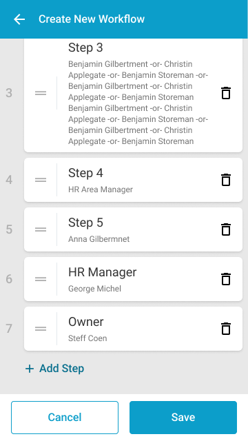 Approval Workflow Builder Page