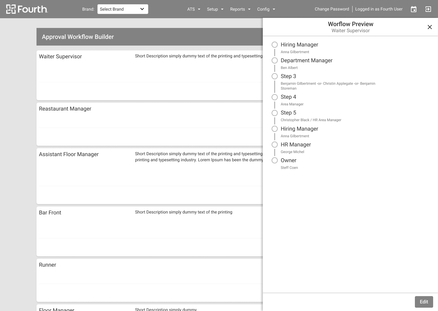 Approval Workflow Builder Page
